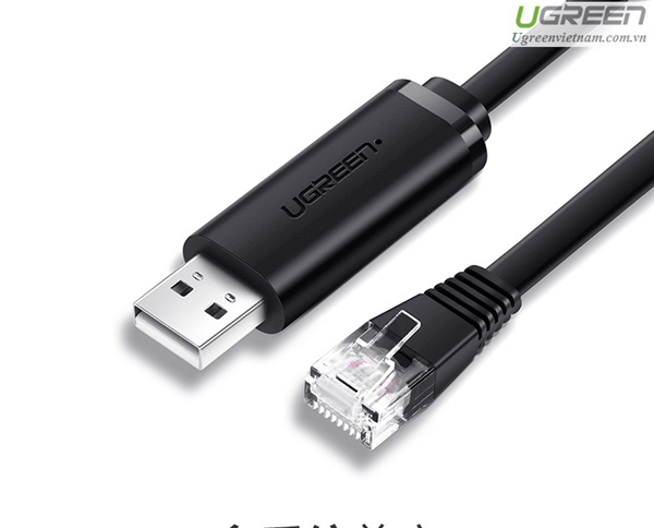 CÁP LẬP TRÌNH CONSOLE USB TO RJ45 FTDI CHÍNH HÃNG UGREEN 50773 CAO CẤP