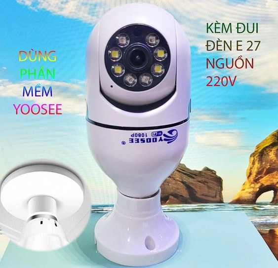 Camera Wifi IP bóng đèn Yoosee 2Mpx