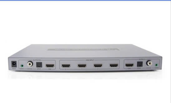 Bộ chia HDMI 4 vào 2 ra DTech DT 7442