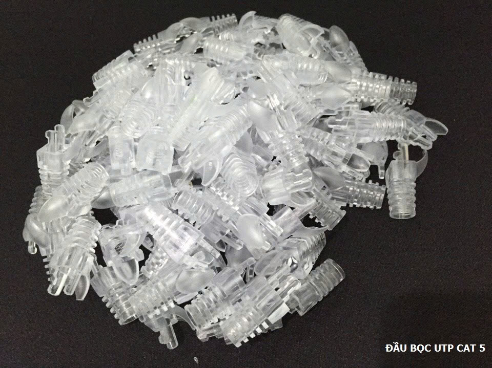 Đầu chụp hạt mạng RJ45 CAT 5 loại trong 100 cái