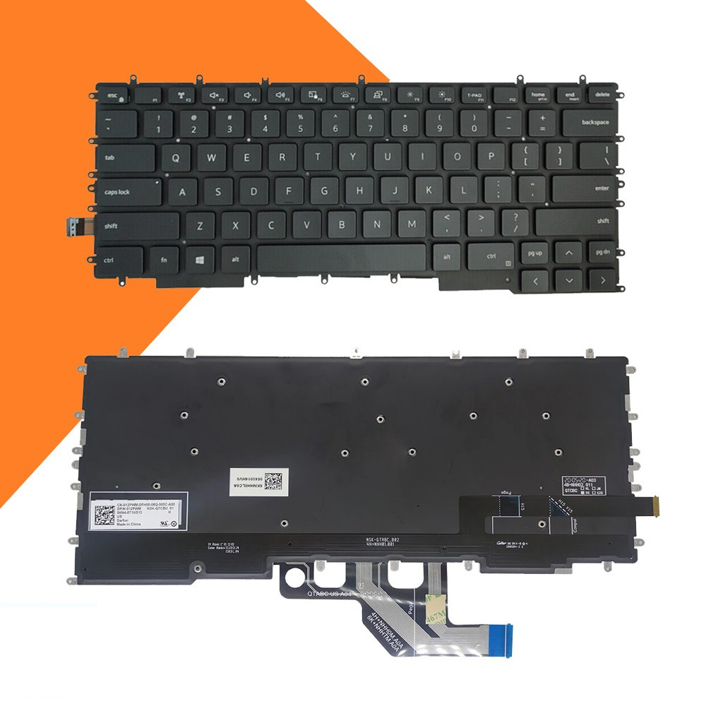 Bàn phím Dùng cho Dell G7-7500  (Màu trắng / Màu đen)  Có Đèn